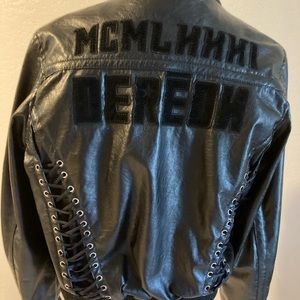 faux leather jacket